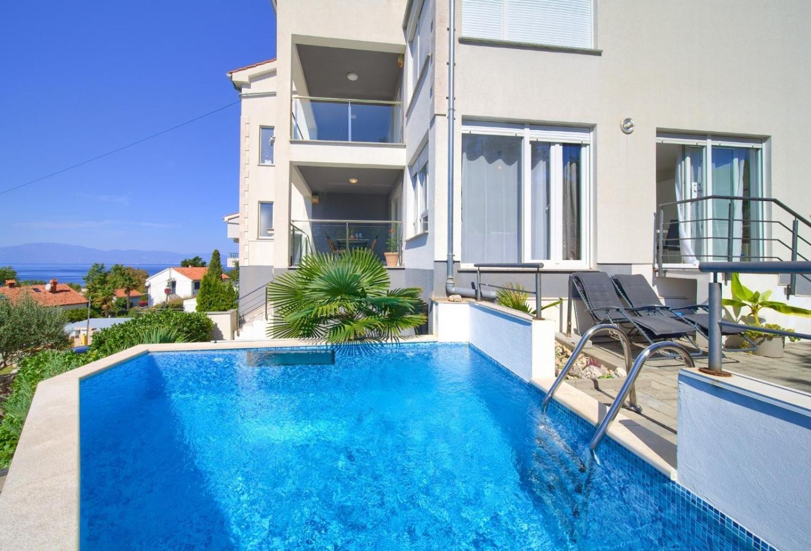 Apartment Sasso Bianco With The Private Pool Нівице Екстер'єр фото