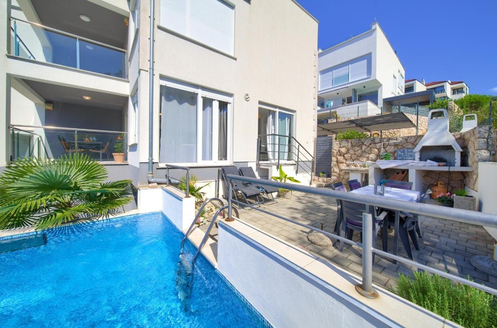 Apartment Sasso Bianco With The Private Pool Нівице Екстер'єр фото